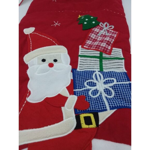 Pottery Barn Kids Karen Jumbo Stocking Santa Gifts Holiday Xmas Quilted 31.5 in - Picture 13 of 13